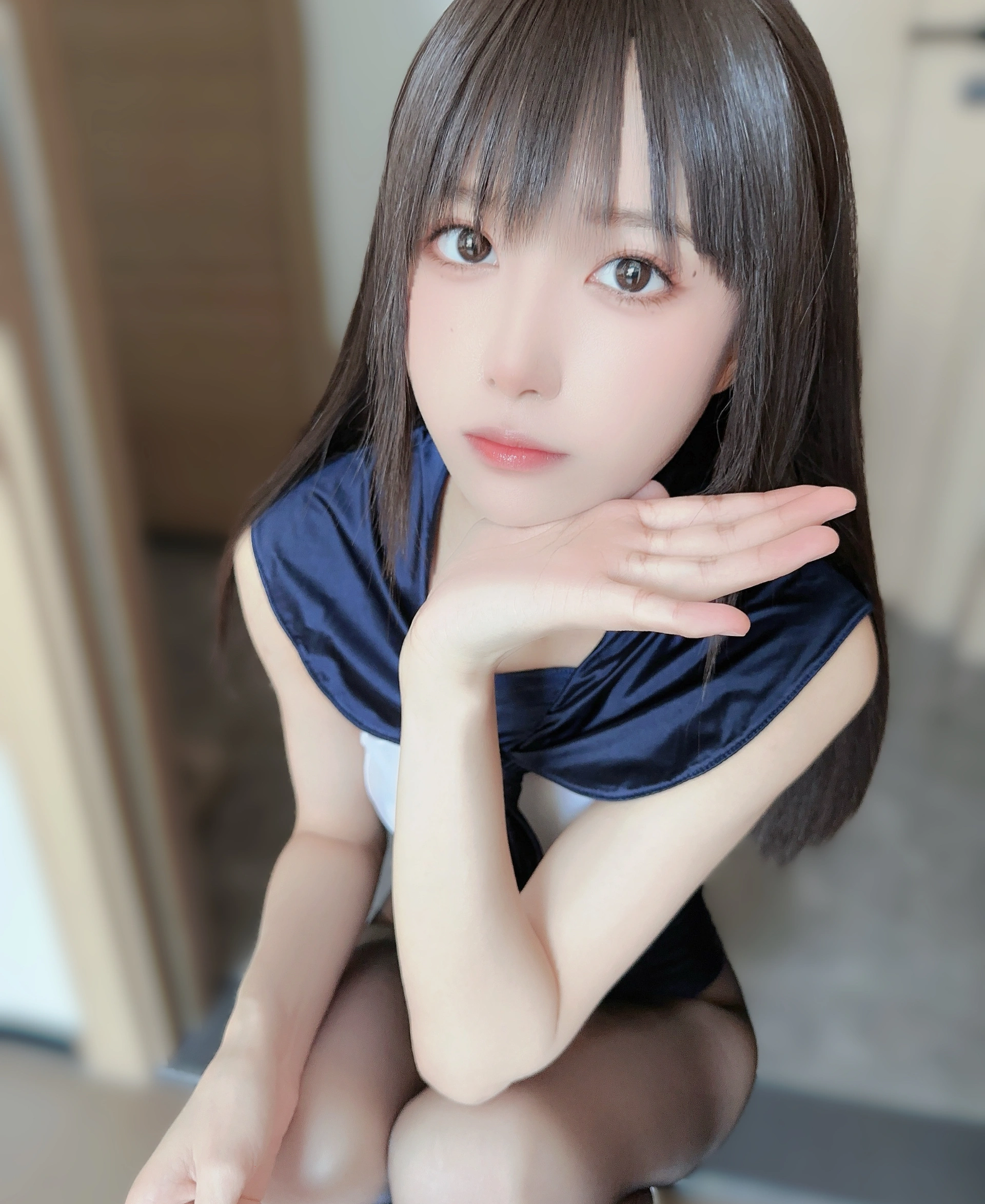 布丁大法 – NO.067 蓝色连体泳衣 0