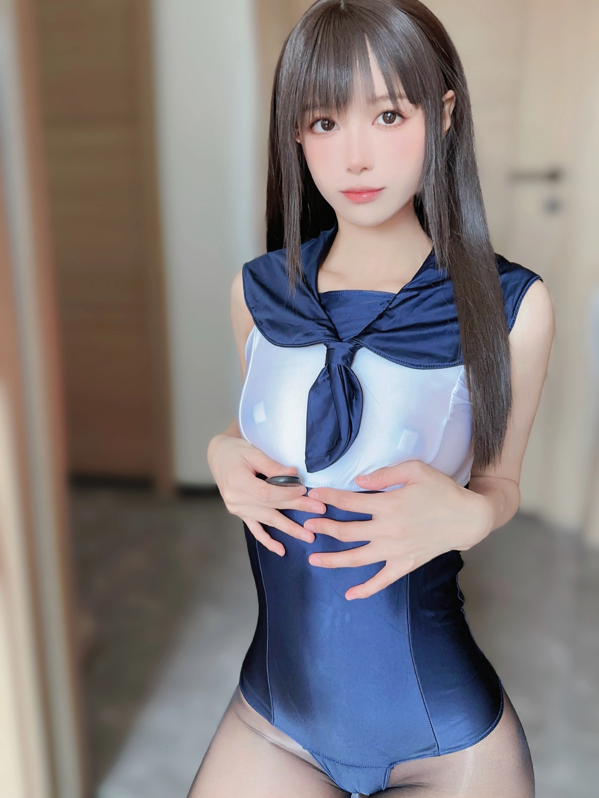 布丁大法 – NO.067 蓝色连体泳衣 2